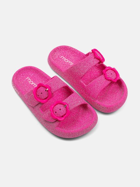 Chinelo Birken Infantil Momi Glitter Pink