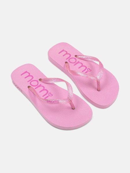 Chinelo Flip Momi Glitter Rosa