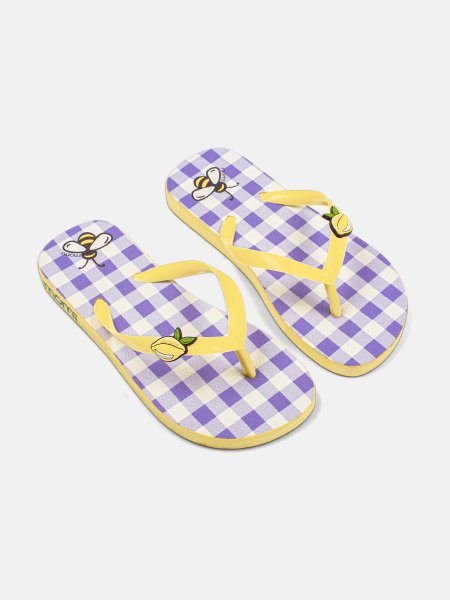 Chinelo Flip Infantil Momi Summer Lemons Vichy