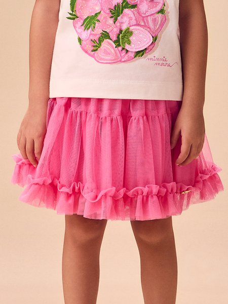 Saia De Tule Com Babado Anime Petite