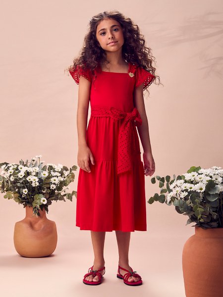 Vestido Manga Laise Animê Kids