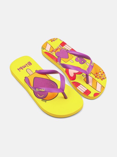 Chinelo Infantil Bimbi Amarelo Ice Cream Fun