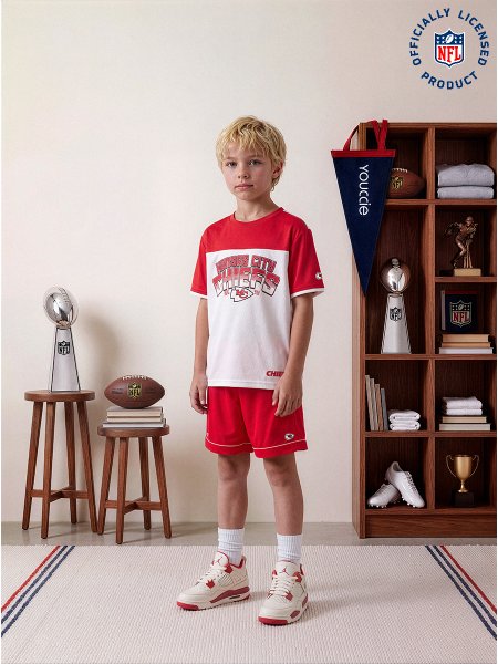 Conjunto Infantil NFL Kansas City Chiefs Vermelho