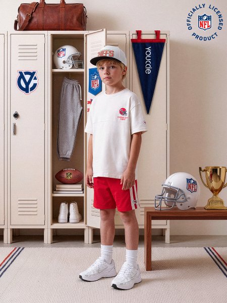 Conjunto Infantil NFL Kansas City Chiefs Off White