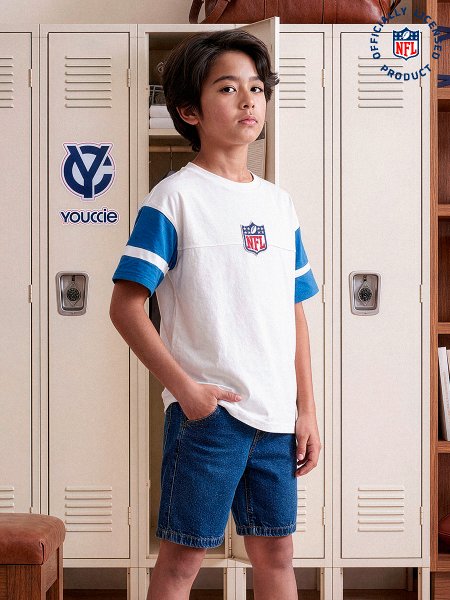 Camiseta Infantil NFL Manga Curta