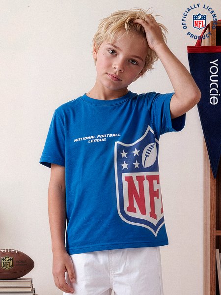 Camiseta Infantil da NFL com Emblema Azul