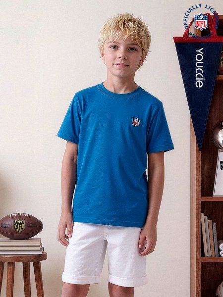 Camiseta Infantil da NFL com Patch Azul