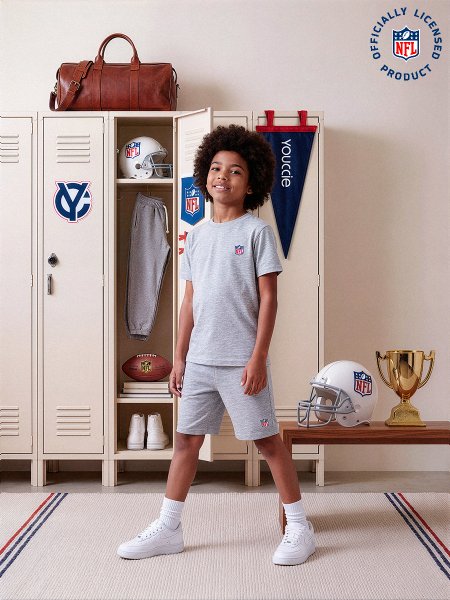 Bermuda Infantil NFL Mescla